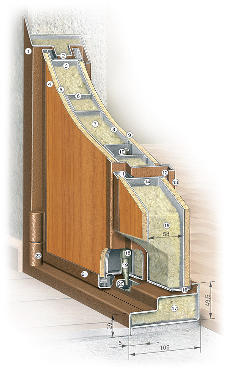 конструкция наружных дверей